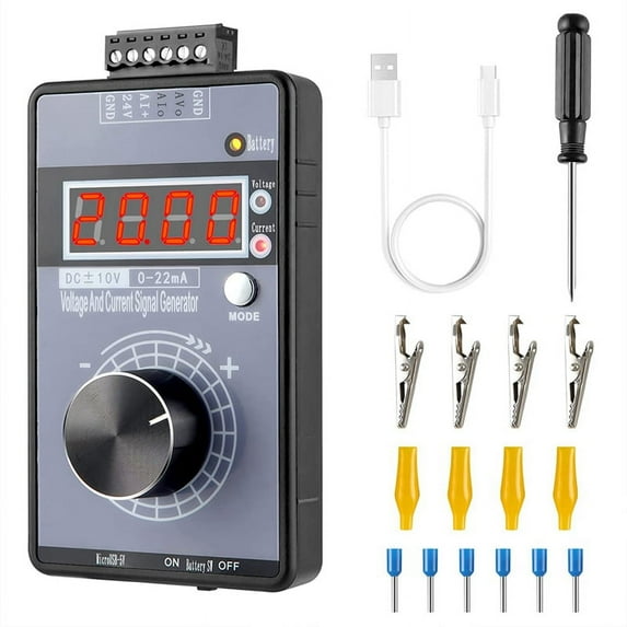 0/420MA DC 010V Signal Generator,Analog Generator with 4Digit LCD Display,Accuracy 0.01,for PLC/Panel Testing