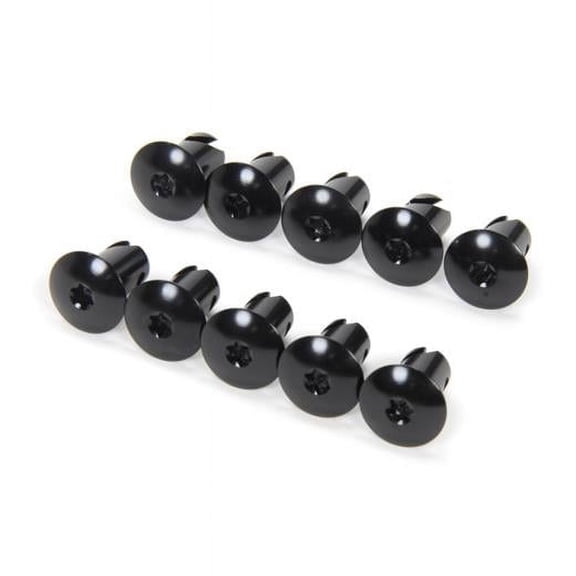 0.437 x 0.550 in. Body Torx Oval Head Quick Turn Fastener, Black Anodize - Set of 10