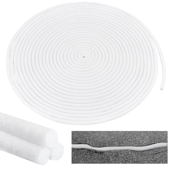 0.43Inch x49.2ft Foam Backer Rod Backer Rod Foam White Crack Filling Foam for Concrete Sealing Flexible Gap Filler Expansion