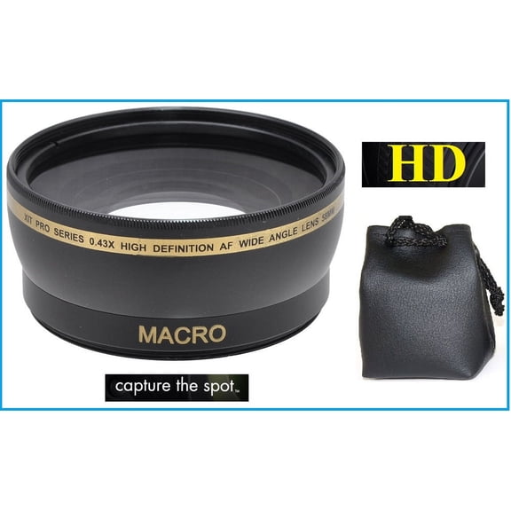 0.43x Hi Def Wide Angle with Macro Lens for Nikon Z50 Z 50 Z-50 (46mm or 52mm Compatible)