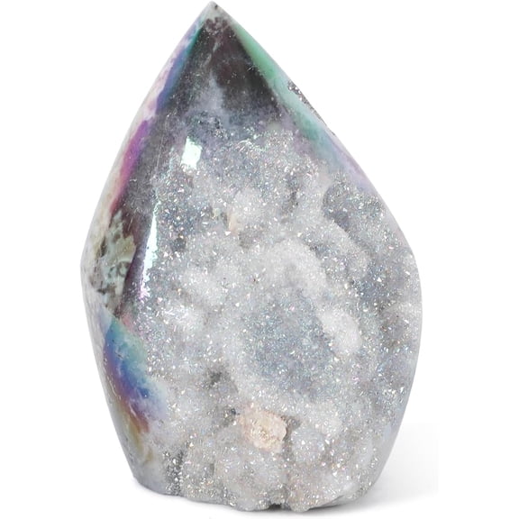 0.44-0.66 LB Aura Angel Sphalerite Crystal Cluster Chunk - Aura Geode Crystal Tower - Crystal Ornament Collection Gift - Witch Altar Decor - Home Decoration Crystal Specimen