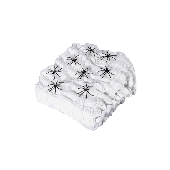 0.44 Bl Spider Web Includes 60 Tiny Fake Spiders,Incredibly Stretchable,Great for Creating a Weathered Look on Your Home, Decorating Your Yard – Especially for Halloween