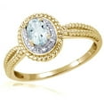 thumbnail image 1 of 0.44 Carat T.G.W. Aquamarine Gemstone and Accent White Diamond Women's Ring, 1 of 1