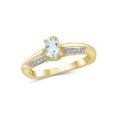 thumbnail image 1 of 0.44 Carat T.G.W. Aquamarine Gemstone and Accent White Diamond Women's Ring, 1 of 4