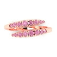 thumbnail image 1 of 0.44 ct Brilliant Round Cut Simulated Pink Diamond 18K Rose Gold Band SZ 7.25, 1 of 1