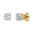 thumbnail image 1 of 0.45 Carat 4-Prong Set Diamond Unisex Stud Earrings in 14K Yellow Gold, 1 of 6