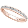 thumbnail image 1 of AFFY 0.45 Carat (Cttw) Round Shape White Natural Diamond Full Eternity Wedding Band Ring In 14k Solid Rose Gold Ring Size-6, 1 of 1