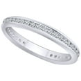 thumbnail image 1 of AFFY 0.45 Carat (Cttw) Round Shape White Natural Diamond Full Eternity Wedding Band Ring In 14k Solid White Gold Ring Size-6.5, 1 of 1