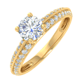 thumbnail image 1 of 0.45 Carat Prong Set Solitaire Diamond Engagement Ring Band in 14K Yellow Gold (Ring Size 6.5), 1 of 5