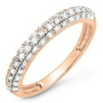 thumbnail image 1 of 0.45 Carat (ctw) 14k Gold Round White Diamond Ladies Anniversary Wedding Band Stackable Ring 1/2 CT, 1 of 1