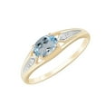 thumbnail image 1 of 0.45 Ct Weight Natural Sky Blue Topaz Gemstone 925 Sterling Silver Promise Ring, 1 of 2
