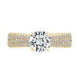 thumbnail image 1 of AFFY (0.45 Cttw) Round White Natural Diamond Semi Mount Engagement Ring In 14k Solid Yellow Gold (I-J Color, I2-I3 Clarity) Ring Size-11.5, 1 of 3