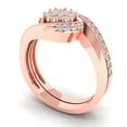 thumbnail image 1 of 0.45 ct Brilliant Round Cut Zircon 18K Rose Gold Solitaire with Accents Engagement Bridal Wedding Ring Band Set size 6.25, 1 of 7