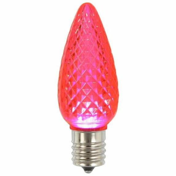 0.45 watt C9 Faceted LED Pink Replacement Bulb