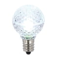 thumbnail image 1 of 0.45 watt G30 Faceted LED Cool White Bulb with E12 Nickel Base, 1 of 1