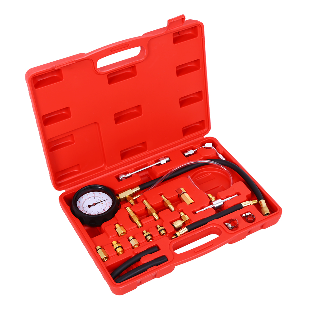 045PSI / 0〜1000 KPA Fuel Injection Pressure Gauge Kit Gauge Tester