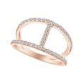 thumbnail image 1 of AFFY 0.46 Carat (Ctw) Round Cut White Natural Diamond Fashion Anniversary Wedding Band Ring In 14k Rose Gold Ring Size-6.5, 1 of 1