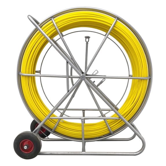 0.47" 820FT Fish Tape Fiberglass Wire Cable Threader Running Rod Duct Rodder Fishtape Puller