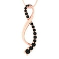 thumbnail image 1 of 0.47 ct Brilliant Round Cut Natural Onyx 14k Rose hypoallergenic Solid gold Designer Everyday Affordable Dainty Necklace Pendant with 16" Chain, 1 of 6