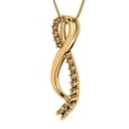 thumbnail image 1 of 0.47 ct Brilliant Round Cut Champagne 14k Yellow Solid Gold Everyday Affordable Designer Necklace Pendant with 16" Chain, 1 of 6