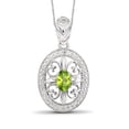 thumbnail image 1 of 0.48 Carat T.G.W. Peridot Gemstone and White Diamond Accent Pendant, 1 of 4