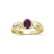 0.48 Carat T.G.W. Ruby Gemstone and Accent White Diamond Women's Ring