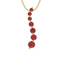 thumbnail image 1 of 0.48 ct Brilliant Round Cut Natural Garnet 14k Yellow hypoallergenic Solid gold Designer Everyday Affordable Dainty Necklace Pendant with 18" Chain, 1 of 6