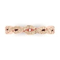 thumbnail image 1 of 0.495 ctw Wedding Band for Women - 14K Rose Gold Natural Morganite Stackable Eternity Ring, 1 of 6