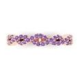 thumbnail image 1 of 0.495 ctw Wedding Band for Women - 14K Rose Gold Simulated Alexandrite Stackable Eternity Ring, 1 of 6