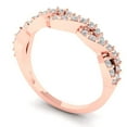 thumbnail image 1 of 0.495 ctw Wedding Band for Women - 14K Rose Gold Simulated Diamond Stackable Eternity Ring, 1 of 7
