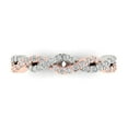 thumbnail image 1 of 0.495 ctw Wedding Band for Women - 14K Rose/White Gold Moissanite Stackable Eternity Ring, 1 of 6