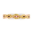 thumbnail image 1 of 0.495 ctw Wedding Band for Women - 18K Rose Gold Natural Citrine Stackable Eternity Ring, 1 of 6
