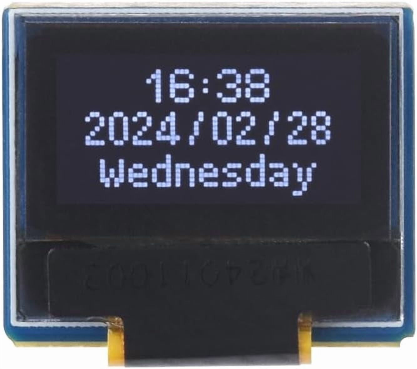 0.49inch OLED Display Module, Compatible with 5, 64×32 Resolution, I2C Communication, Black/White Display Color