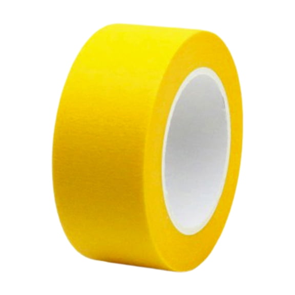 0.4Inch Yellow Colored Masking Tape, 14Yards DIY Craft Painters Tape, Hand Tearable Adhesive Labeling Tape, Writeable Art Decor Tape For Kids School Teaching Handmade Projects