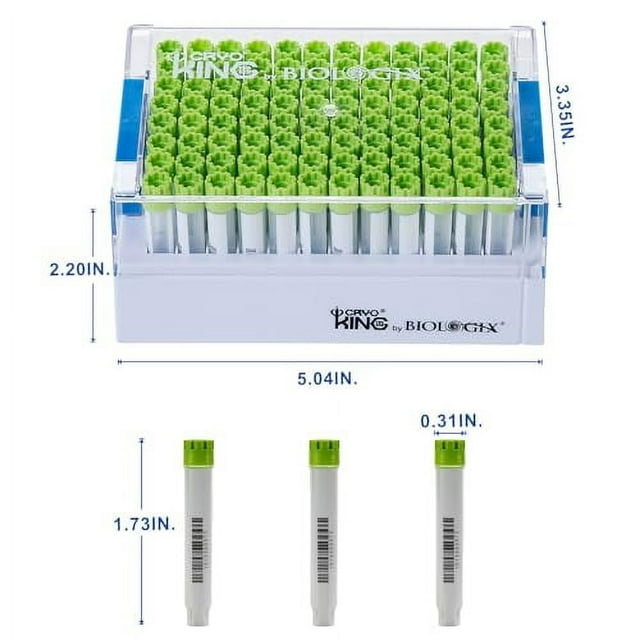 0.4ml SBS Standard Cryogenic Vials with Racks, 4 Codes 96-Well External ...