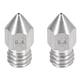 thumbnail image 1 of 0.4mm 3D Printer Nozzle, Fit for MK8 Extruder Head, for 1.75mm Filament Stainless Steel 2pcs, 1 of 4