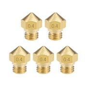 0.4mm 3D Printer Nozzle Head M7 Thread Replacement for MK10 1.75mm Extruder Print Brass 5pcs