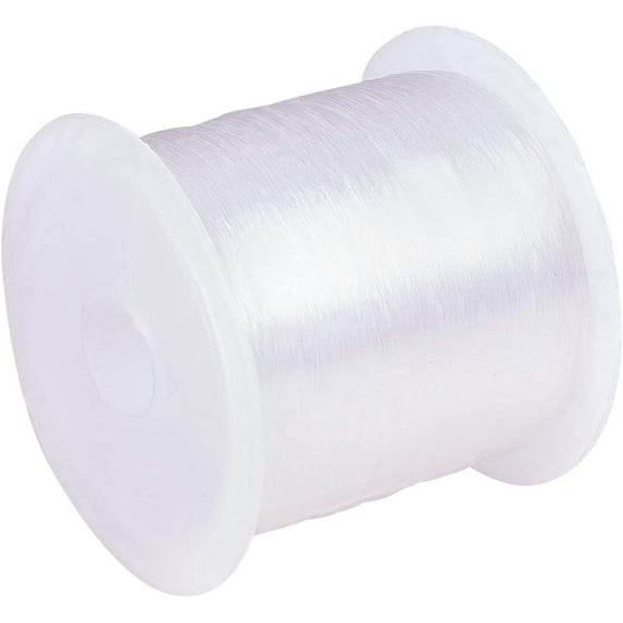 0.4mm Clear Fishing Line Invisible Nylon Thread Jewelry String Wire Xmas Cord String Crystal Beading Cords for Christmas Tree Party Decor Jewelry Bracelet Making 40 Yards