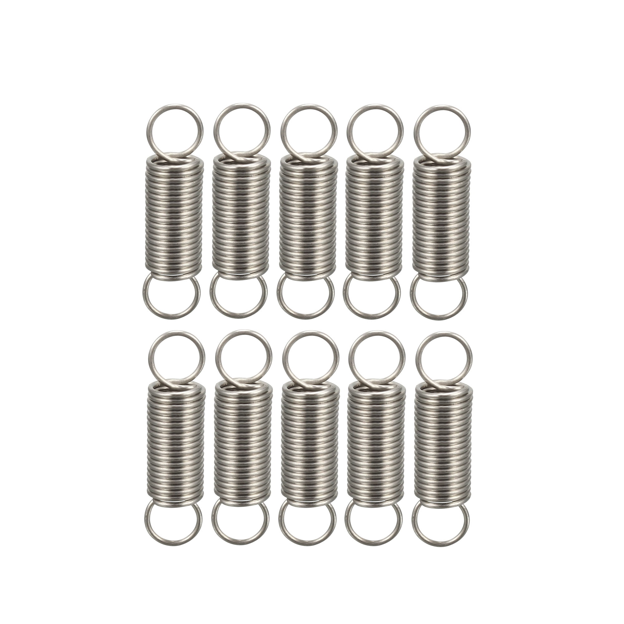 0.4x4x15mm Stainless Steel Small Dual Hook Tension Spring, 10pcs ...