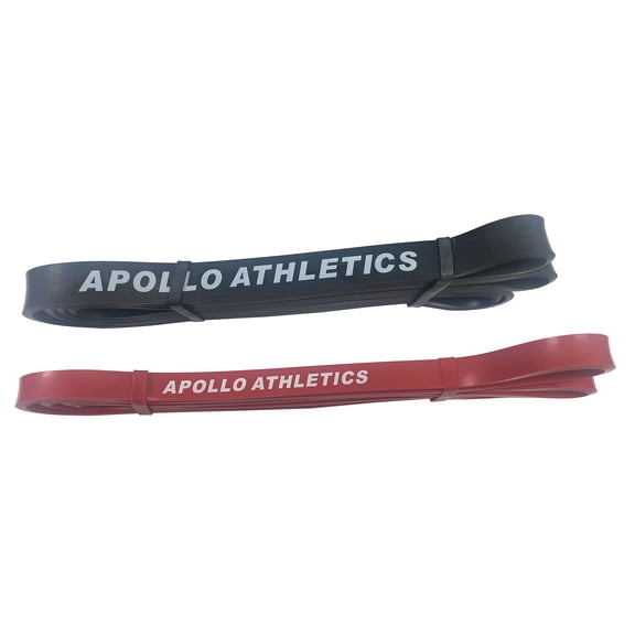 (0.5+0.75) Pull Up Assist Bands: Heavy Duty Natural Latex Resistance Straps for Body Stretching & Powerlifting, 5 Color-Coded Tension Levels for All Fitness Goals