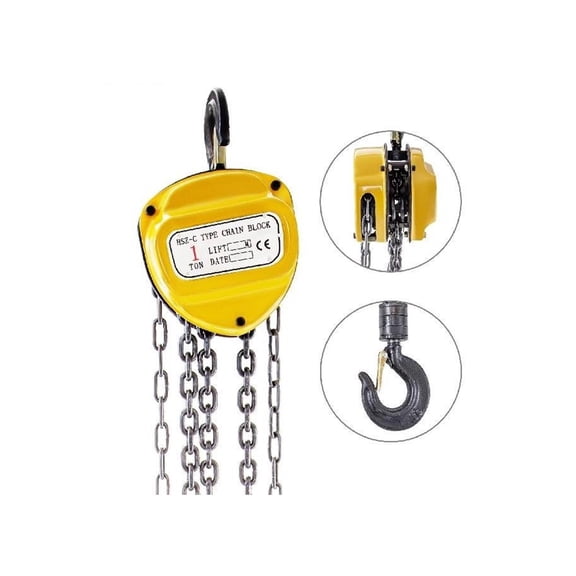 0.5/1/2/3T Chain Hoist Anti-Rust Manual Chain Block 10/20FT 300cm/6m With Two Hooks For Lifting Pulling Dragging Construction
