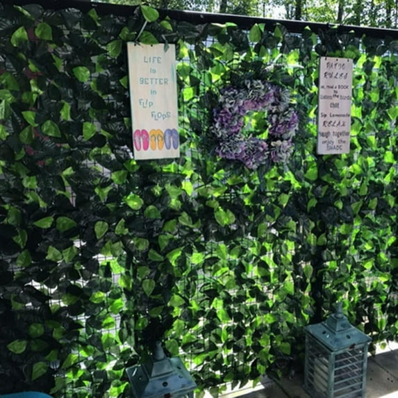 0.5/1/3 Meter Artificial Ivy Fence, Artificial Hedges Fence Green Wall Decoration for Outdoor Garden Courtyard Decor