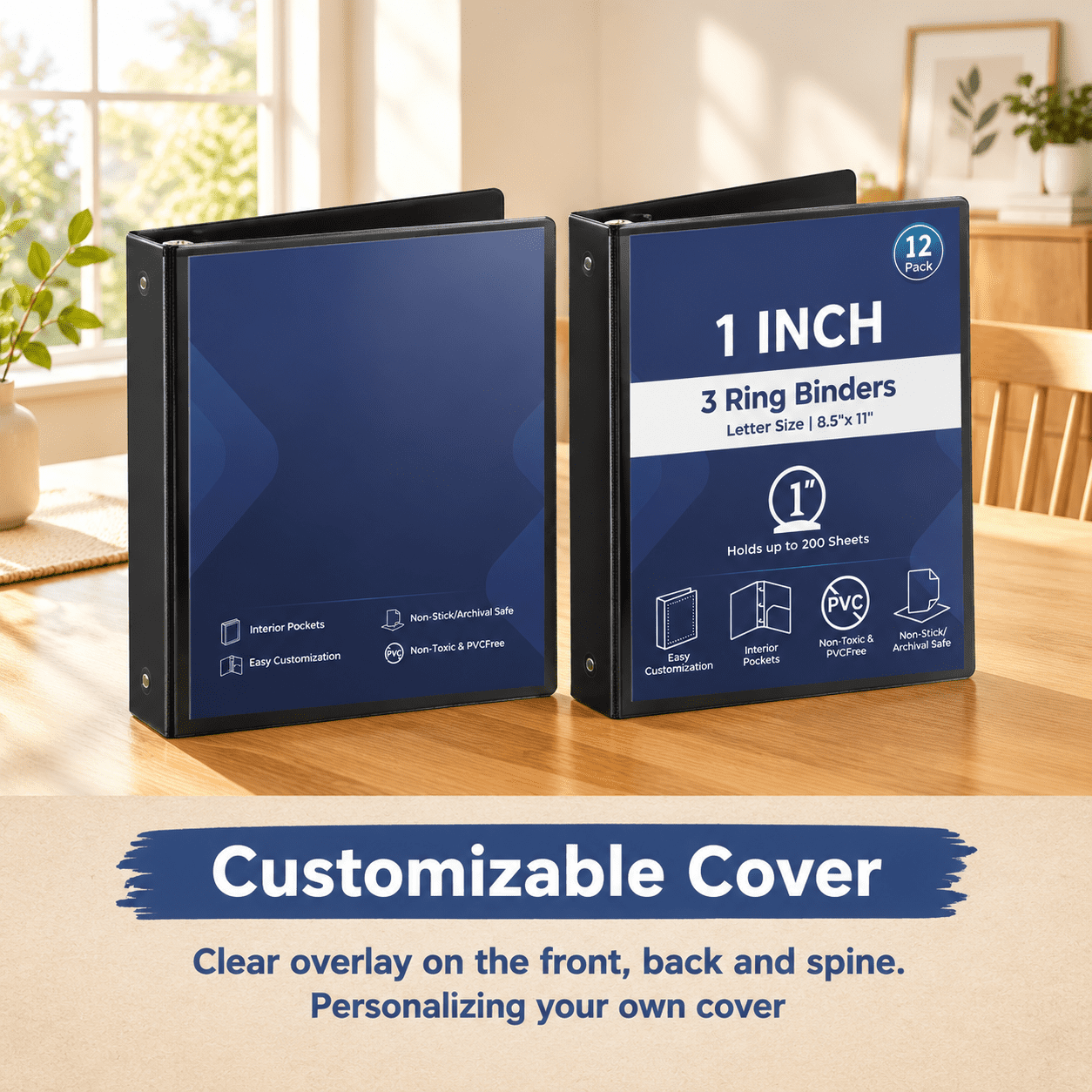 1 Inch Bunder Rings 0.5-1-inch 3-ring-binder With Pockets Basic Binders 1-inch View Round ...