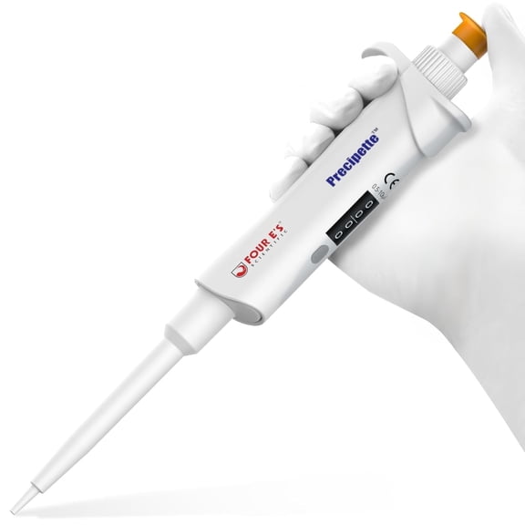 FOUR E's Scientific 0.5-10μL Pipette, High Accurate Single-Channel Pipettor, Adjustable Variable Volume Micropipette for Laboratory