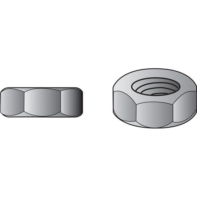 0.5-13 in. USS Hex Nut  Zinc