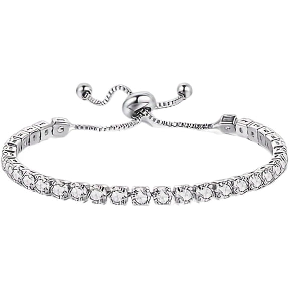 0.5-1Carat Moissanite Tennis Bracelet for Women 18K Gold Plated Lab Diamond Bracelet for Brides Silver Diamond Tennis Bracelet for Wedding With Certificate