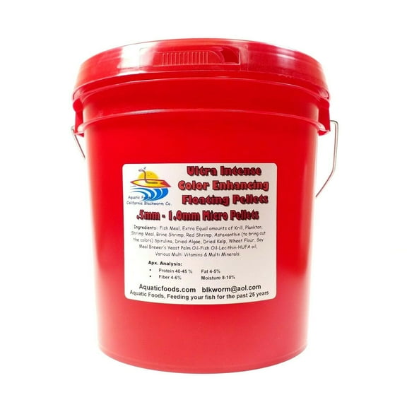 0.5-1mm Ultra Intense Color Enhancing Floating Pellets, Tropicals & Cichlids…1500g Bucket