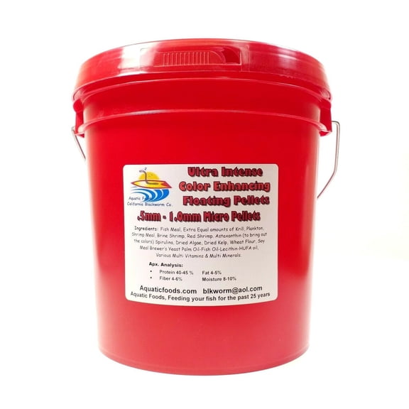 0.5-1mm Ultra Intense Color Enhancing Floating Pellets, Tropicals & Cichlids...2000g Bucket