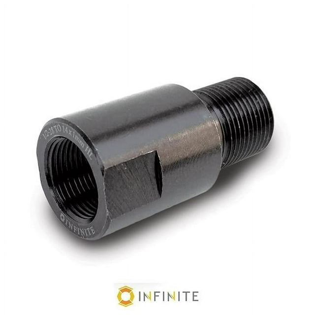 0.5-28 Right Hand to 14 mm x 1 Left Hand Thread Adapter - Smooth
