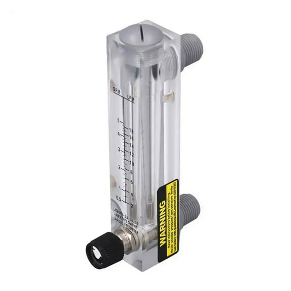 0.5-5GPM Liquid Flowmeter Panel Type Acrylic Transparent Adjustable Fluid Flow Meter For Industrial Agriculture ,Accurate Measurement